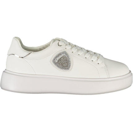 BLAUER Sportschuhe Damen – Weiße Sneaker mit Strass-Applikation für Herbst/Winter