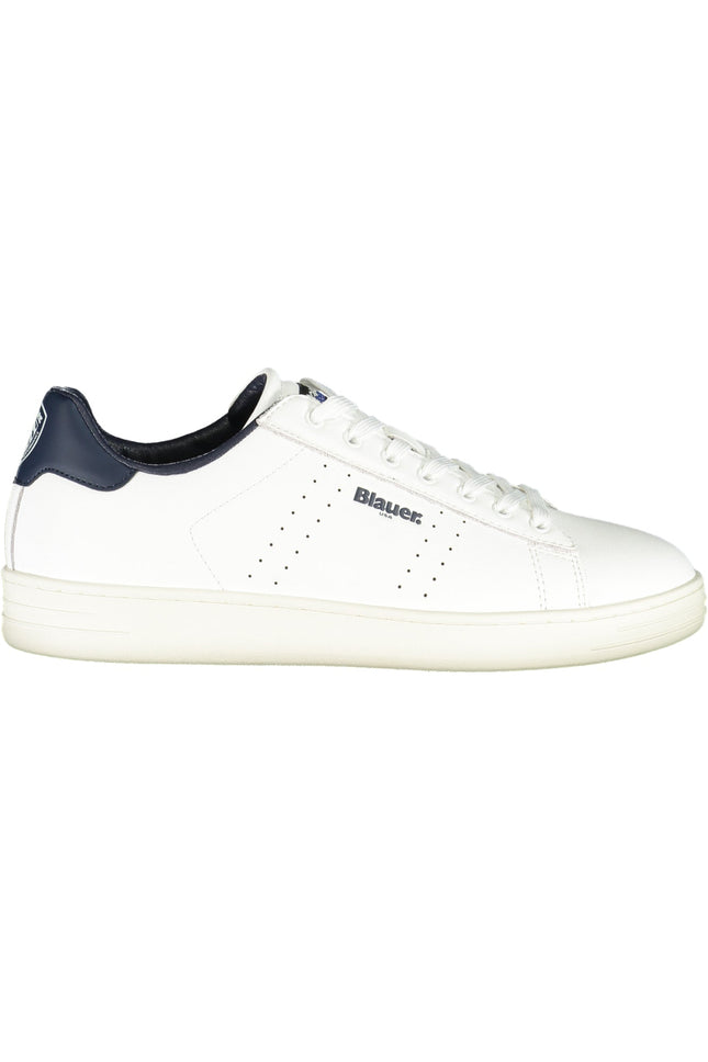BLAUER Herren Sportschuhe Weiss – Sneaker mit blauen Details für Frühjahr/Sommer
