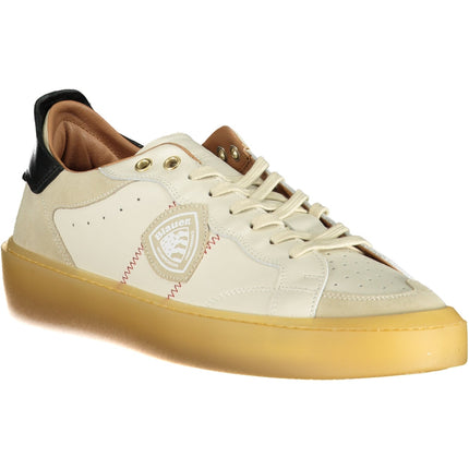 BLAUER Sportschuhe Herren Weiss – Sneaker mit herausnehmbarer Einlegesohle für Herbst/Winter