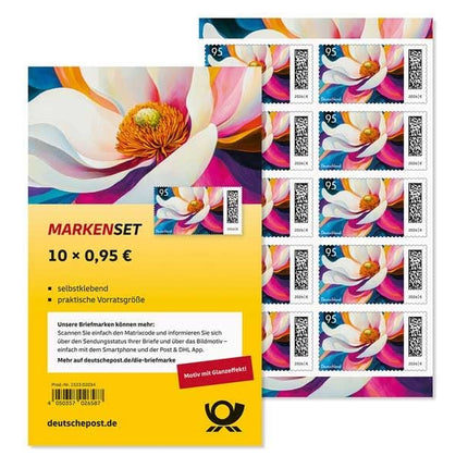 SEO. Blumengruß, Briefmarke zu 0,95 €, 10er - Bogen - Linkreich