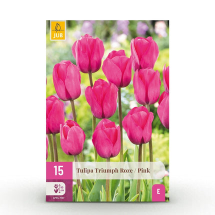 Blumenzwiebeln Tulpe Triumph Pink – 15 Stück – Rosa Tulpe – Für Beet, Balkon & Terrasse – Pflegeleicht (Plant) kaufen bei Linkreich – Jetzt entdecken!