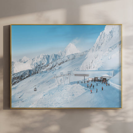 Bochard Ski Lift Station at Grand Montets – Winter Wall Art Print