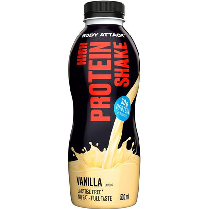 SEO. Body Attack High Protein Shake 12x500ml - Vanilla Linkreich