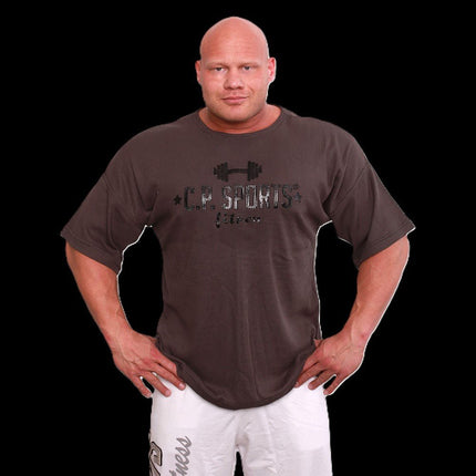 SEO. Bodybuilding T-Shirt / Fitness T-Shirt - Wafelmuster - C.P. Sports S20 - Dunkel Grau Linkreich