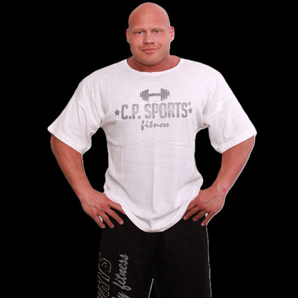 SEO. Bodybuilding T-Shirt / Fitness T-Shirt - Wafelmuster - C.P. Sports S20 - Weiß Linkreich