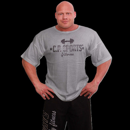 SEO. Bodybuilding T-Shirt / Fitness T-Shirt - Wafelmuster - C.P. Sports S20 - Grau Linkreich
