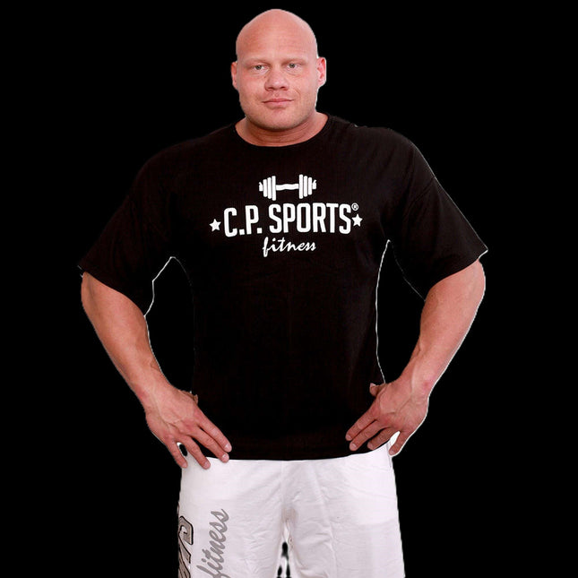 SEO. Bodybuilding T-Shirt / Fitness T-Shirt - Wafelmuster - C.P. Sports S20 - Schwarz Linkreich