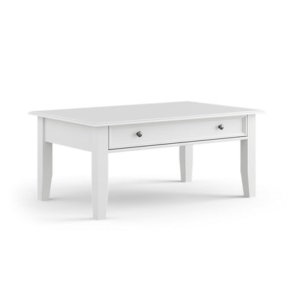 SEO. Bologna Elegante Massivholz Kiefer Couchtisch | Farbe weiß - Linkreich