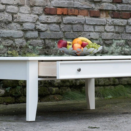 SEO. Bologna Elegante Massivholz Kiefer Couchtisch | Farbe weiß - Linkreich