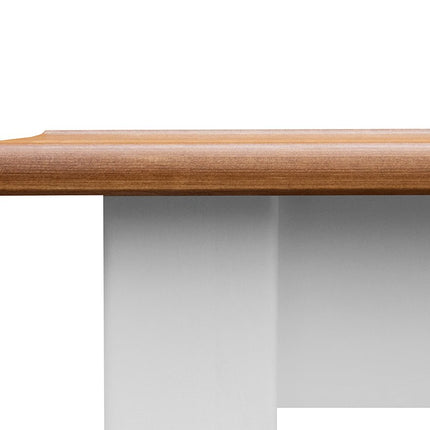 SEO. Bologna Elegante Massivholz Kiefer Esstisch ausziehbar 150/197cm | Farbe Weiß - Eiche - Linkreich
