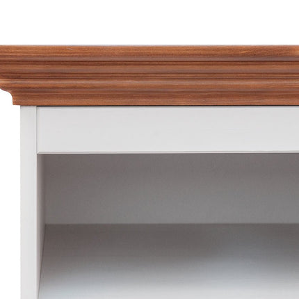 SEO. Bologna Elegante Massivholz Kiefer große TV - Schrank Kommode | Farbe Weiß - Eiche - Linkreich