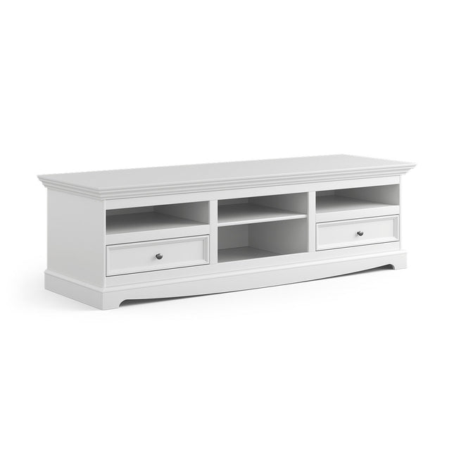 SEO. Bologna Elegante Massivholz Kiefer große TV - Schrank Kommode | Farbe weiß - Linkreich