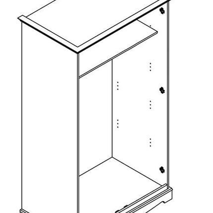 SEO. Bologna Elegante Massivholz Kiefer Kleiderschrank 2D | Farbe Weiß - Eiche - Linkreich