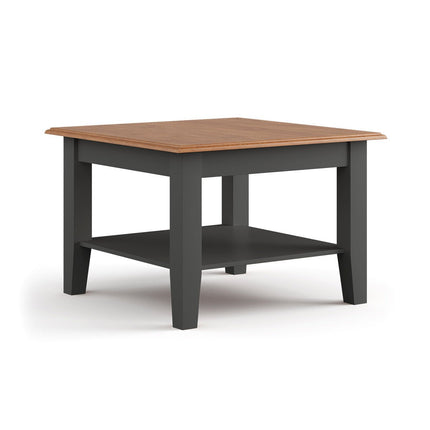 SEO. Bologna Elegante Massivholz Kiefer kleiner Couchtisch | Farbe Graphit - Eiche - Linkreich