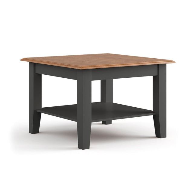 SEO. Bologna Elegante Massivholz Kiefer kleiner Couchtisch | Farbe Graphit - Eiche - Linkreich