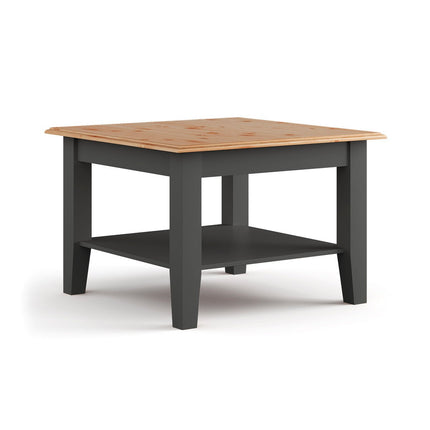 SEO. Bologna Elegante Massivholz Kiefer kleiner Couchtisch | Farbe Graphit - Kiefer - Linkreich
