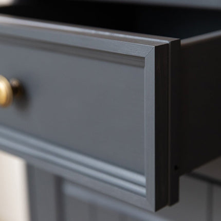 SEO. Bologna Elegante Massivholz Kiefer Kommode 3.3 | Farbe Graphit - Eiche - Linkreich