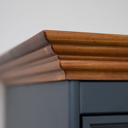 SEO. Bologna Elegante Massivholz Kiefer Kommode 3.3 | Farbe Graphit - Eiche - Linkreich
