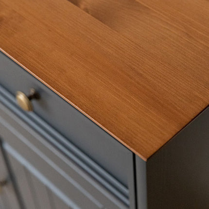 SEO. Bologna Elegante Massivholz Kiefer Kommode 3.3 | Farbe Graphit - Eiche - Linkreich