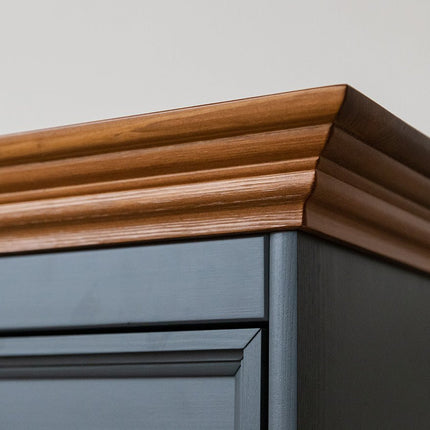 SEO. Bologna Elegante Massivholz Kiefer Kommode 4.3 | Farbe Graphit - Eiche - Linkreich