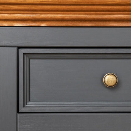 SEO. Bologna Elegante Massivholz Kiefer Kommode 4.3 | Farbe Graphit - Eiche - Linkreich