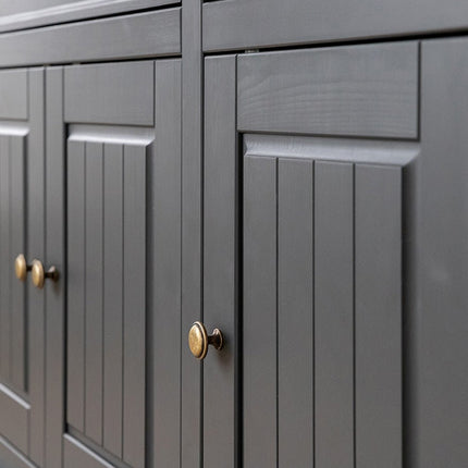 SEO. Bologna Elegante Massivholz Kiefer Kommode 4.3 | Farbe Graphit - Eiche - Linkreich