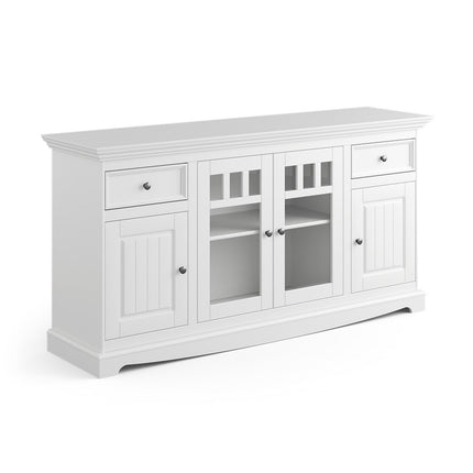 SEO. Bologna Elegante Massivholz Kiefer Kommode 4D | Farbe weiß - Linkreich
