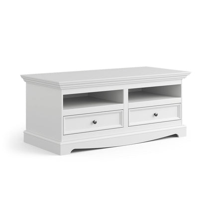 SEO. Bologna Elegante Massivholz Kiefer Kommode TV - Schrank | Farbe weiß - Linkreich