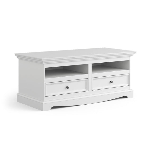 SEO. Bologna Elegante Massivholz Kiefer Kommode TV - Schrank | Farbe weiß - Linkreich