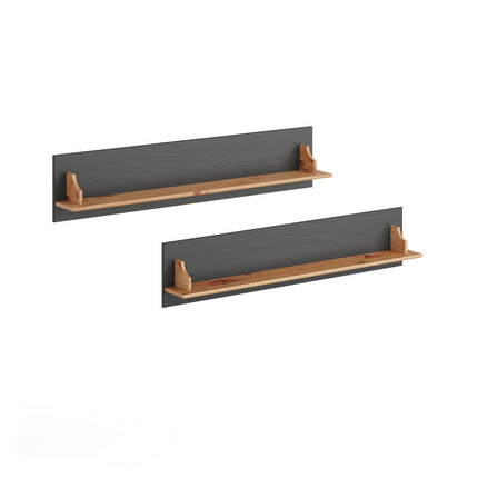 SEO. Bologna Elegante Massivholz Kiefer Regale 2 St. | Farbe Graphit - Kiefer - Linkreich