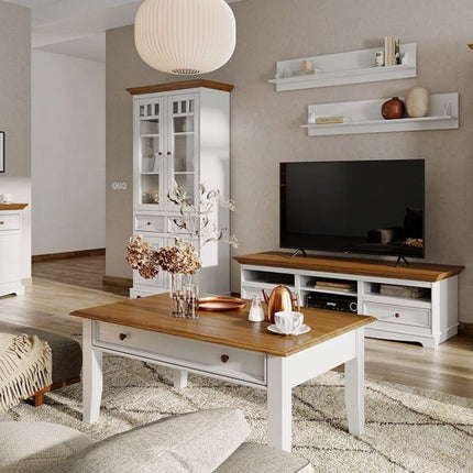 SEO. Bologna Elegante Massivholz Kiefer Regale 2 St. | Farbe weiß - Linkreich