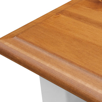 SEO. Bologna Elegante Massivholz Kiefer Schminktisch | Farbe Weiß - Eiche - Linkreich
