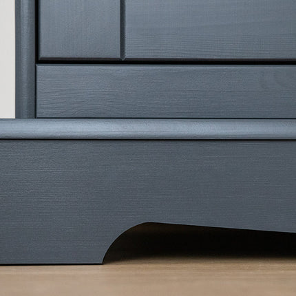 SEO. Bologna Elegante Massivholz Kiefer Vitrine 1 - Türig | Farbe Graphit - Eiche - Linkreich