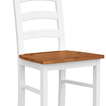 SEO. Bologna Elegante Massivholz Stuhl 01 | Farbe Weiß - Eiche - Linkreich