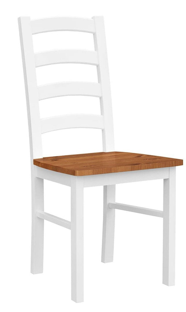 SEO. Bologna Elegante Massivholz Stuhl 01 | Farbe Weiß - Eiche - Linkreich