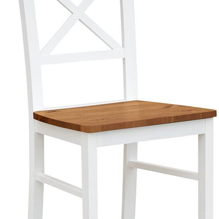 SEO. Bologna Elegante Massivholz Stuhl 22 | Farbe Weiß - Eiche - Linkreich