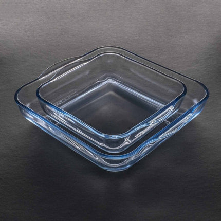 Borart 145028 Auflaufform Set 2-teilig Quadratisch - Standard Linkreich