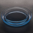 Borart Auflaufform Set 2-teilig rund, Ø 26 + Ø 32 cm, Glas, ofen- und mikrowellenfest
