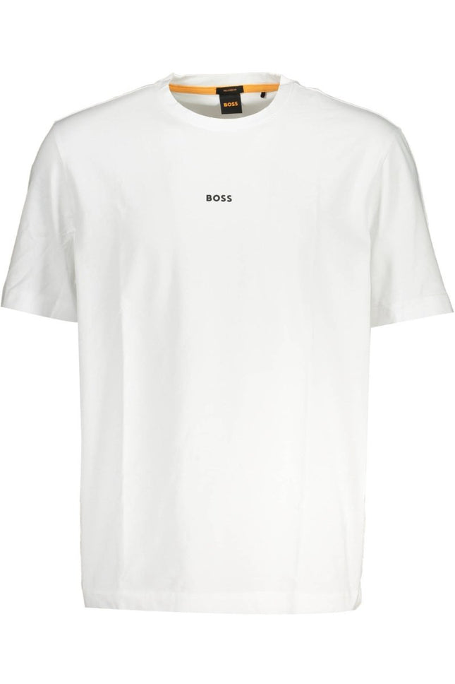 SEO. BOSS Kurzarm T-Shirt Herren Weiss – Lockere Passform aus Bio-Baumwolle - Weiß Linkreich