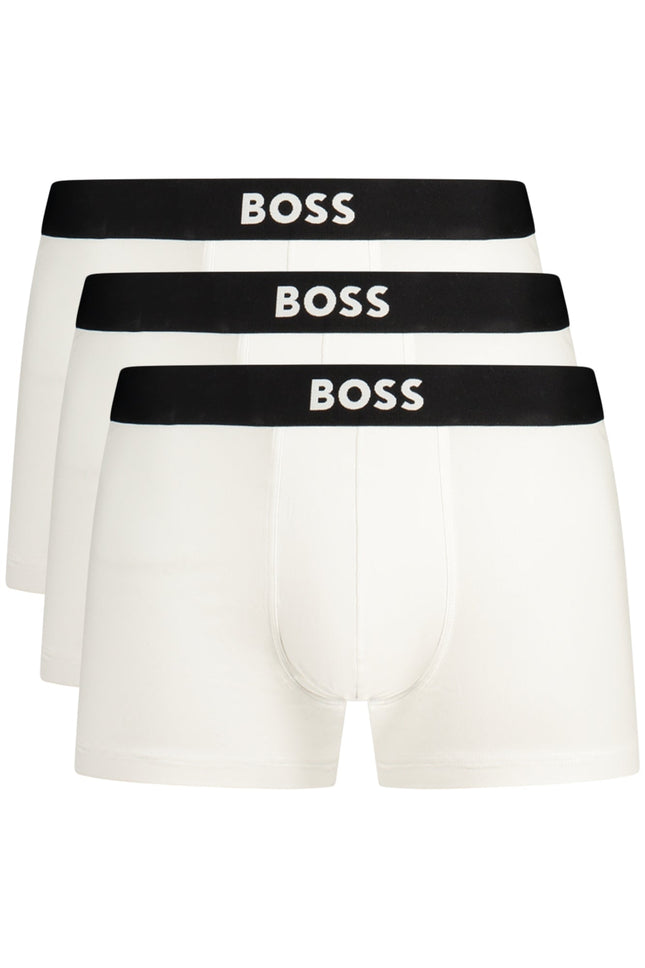BOSS Boxershorts Herren – Dreierpack in Weiß mit Logo | Elastischer Bund