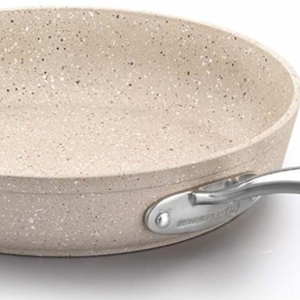 Bratpfanne Edelstahl Korkmaz Granita 28 Cm Antihaftbeschichtung Induktion Beige