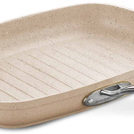 Bratpfanne Edelstahl Korkmaz Granita 35 Cm Antihaftbeschichtung Induktion Beige