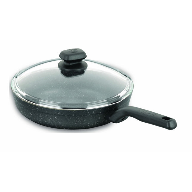 Korkmaz Ornella Bratpfanne 24 cm mit Deckel 2,0 l – Antihaft-Aluminium, Induktion
