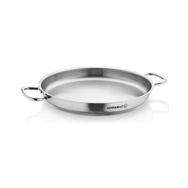 Korkmaz Proline Omelettpfanne 14 cm – Sahan, Edelstahl satiniert
