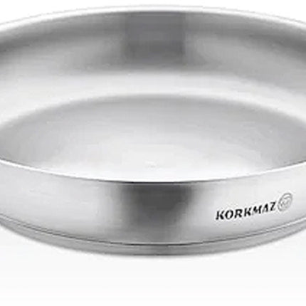 Bratpfanne Edelstahl Korkmaz Pro Line 16 Cm Induktion Matt Edelstahl