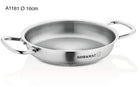 Bratpfanne Edelstahl Korkmaz Pro Line 16 Cm Induktion Matt Edelstahl