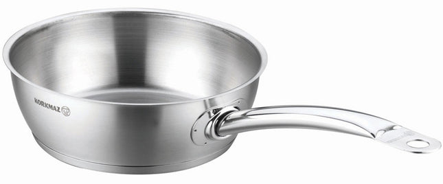 Bratpfanne Edelstahl Korkmaz Pro Line 24 Cm Induktion Matt Edelstahl