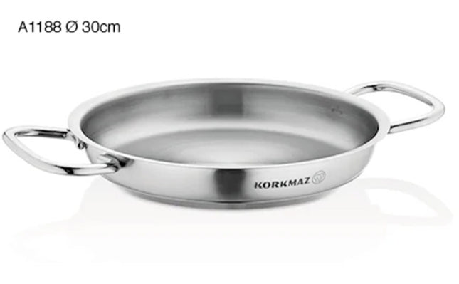 Bratpfanne Edelstahl Korkmaz Pro Line 30 Cm Induktion Matt Edelstahl