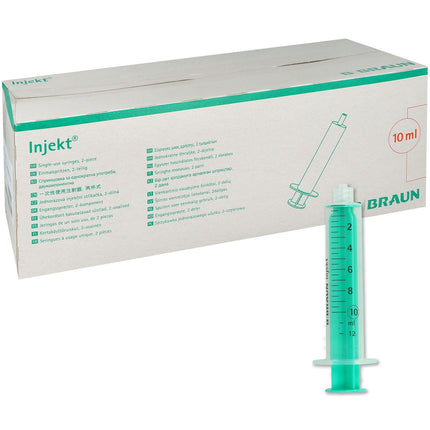 Injekt Solo Spritze, 10ml Luer-Ansatz, exzentrisch | Packung (100 Stück)