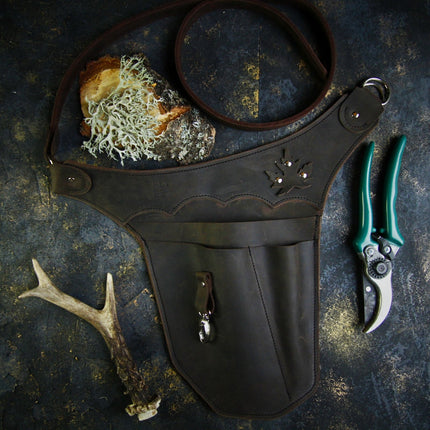 Brauner Gartenwerkzeuggürtel für die Rechte Körperseite (werkzeuggürtel) kaufen bei Linkreich – Jetzt entdecken!